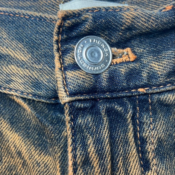French Connection High Waist Overdyed Denim Shorts Sz 4 - Picture 4 of 11